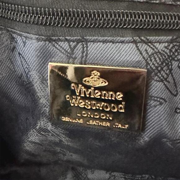 Vivienne Westwood Saffiano Leather Handbag with Orb Charm - Picture 8 of 8